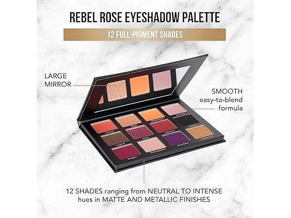 Glamazon Eyeshadow Palette, Rebel Rose