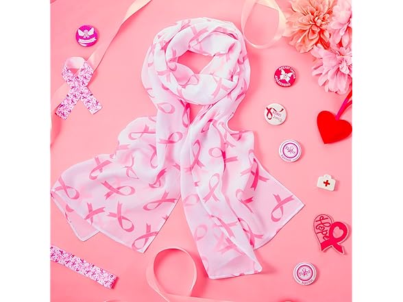 10 Pcs Breast Cancer Awareness Scarf