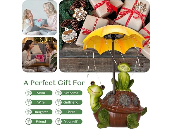 Paxato Solar Garden Statues Decor Turtle