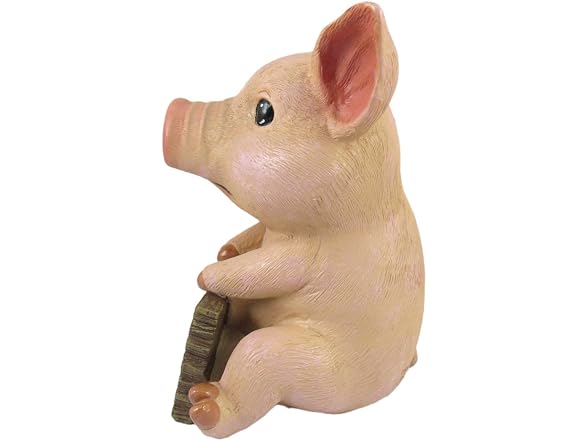 DWK Pig Toilet Tank Decorative Figurine | Pig Bath