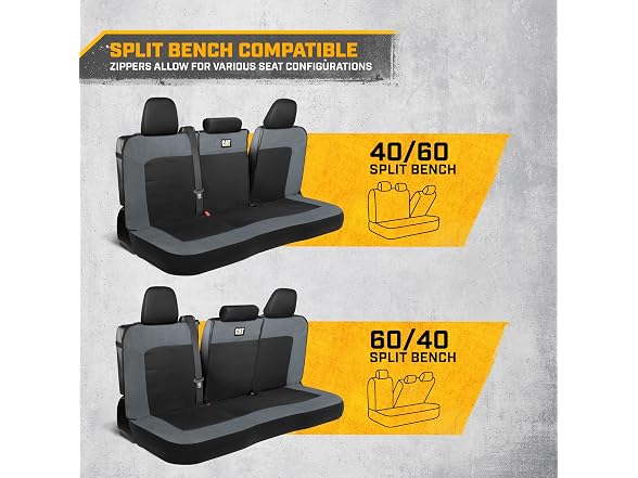 CAT MeshFlex Charcoal Rear Seat Cover