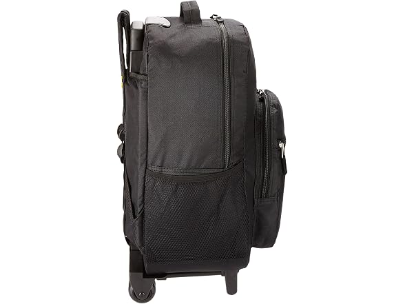 Rockland Double Handle 17" Rolling Backpack, Black