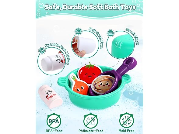 Zeewoo Bath Toys for Kids Ages 4-8 Bathtub Water T