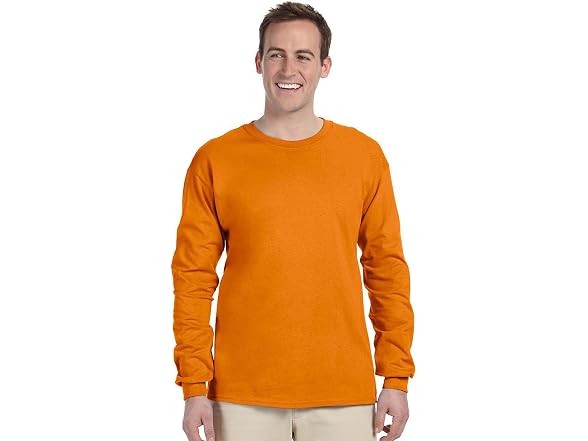 Gildan Men (L) Plain Crew Neck Ultra Long T-Shirt