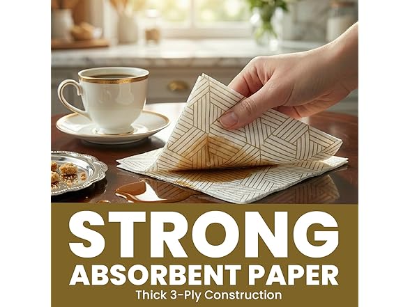 GeoPrism Gold Napkins 20pk