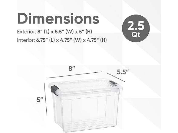 Superio Storage Bins with Lids- 12 Pack