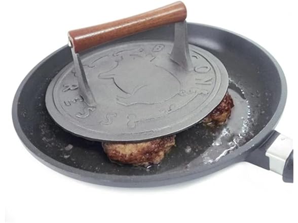Norpro 8.75-Inch Cast Iron Bacon Press