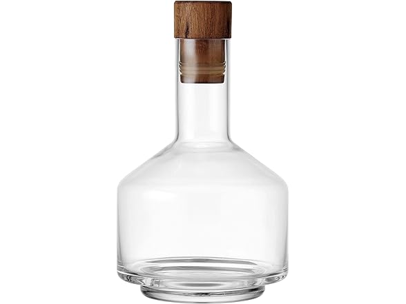 lass Acacia Wood 7 PC  Wine Decanter Carafe Serving Set