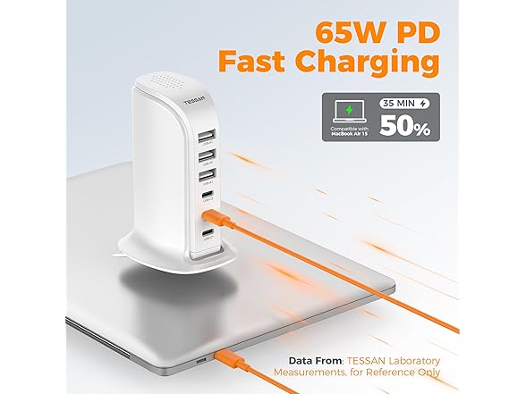 TESSAN 65W USB Charging Station (6 USB)