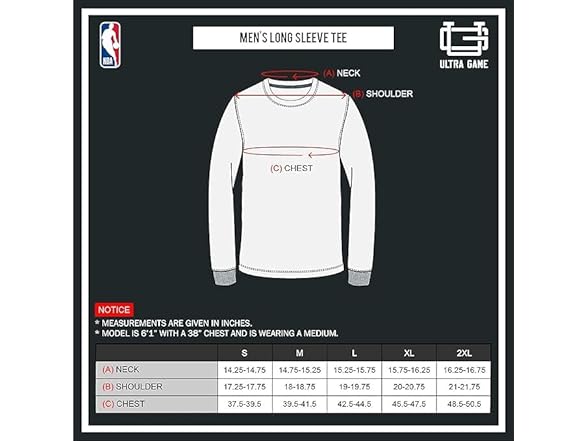 Ultra Game Men's NBA Rockets Raglan Tee (S)