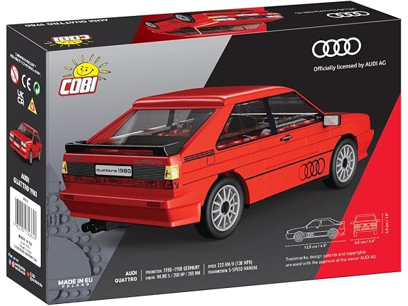 COBI Audi Quattro 1980, Red, 79 Pieces | Officially Licensed