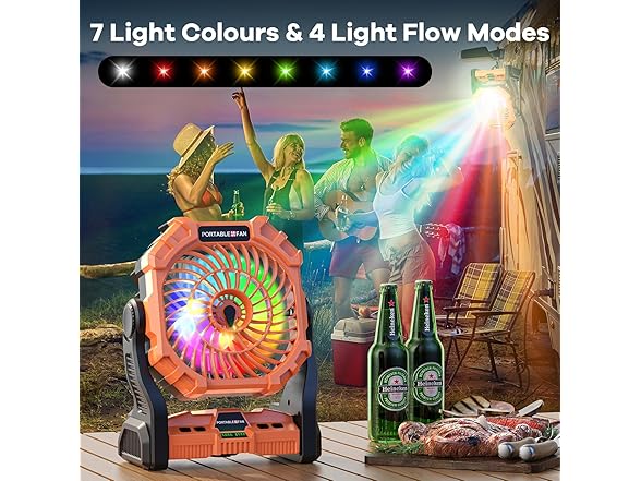 BAIWU Portable Misting Fan with Light