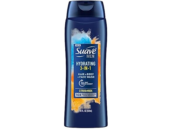 Suave Men 3in1 Body Wash Fresh Scent 18oz