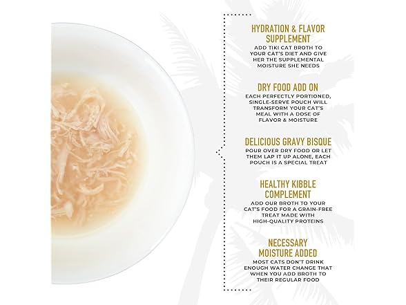 TIKI PETS Cat Born Carnivore Broths Chicken 1.3 oz