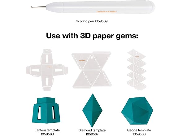 Fiskars Gems 3D Paper Jewel White