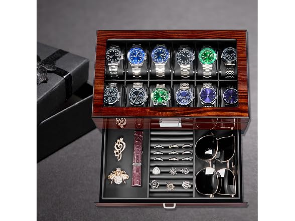BEWISHOME High-End Watch Box 12-Slot
