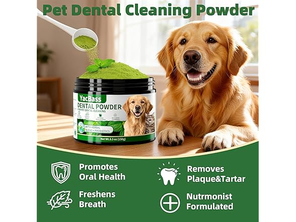 YacBass 2Pk Dog Dental Powder