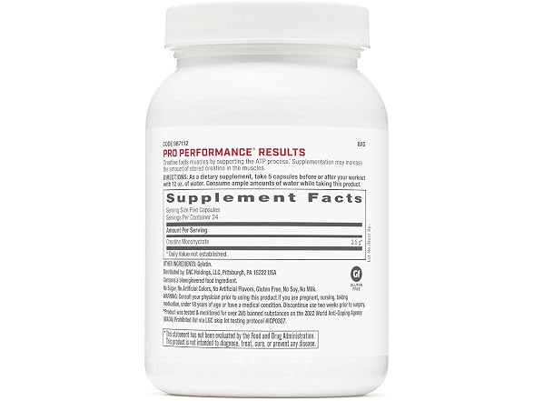 GNC Pro Performance Creatine Monohydrate 120 Count