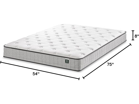 Zinus 8 Inch Comfort Support Cooling Gel Hybrid Mattress
