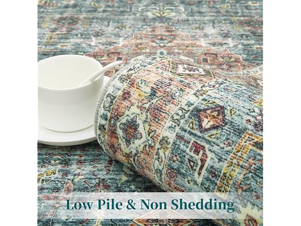 IMINROME 8x10 Vintage Area Rug, Green