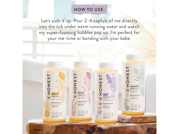 Honest Company Bubble Bath Lavender Calm 12oz