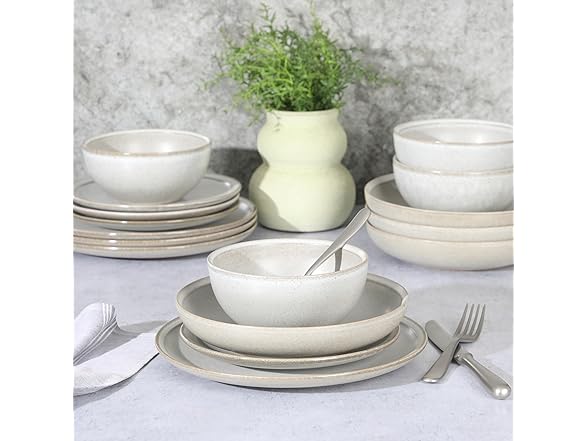 Gibson Elite Beckett Stoneware Matte Dinnerware Set