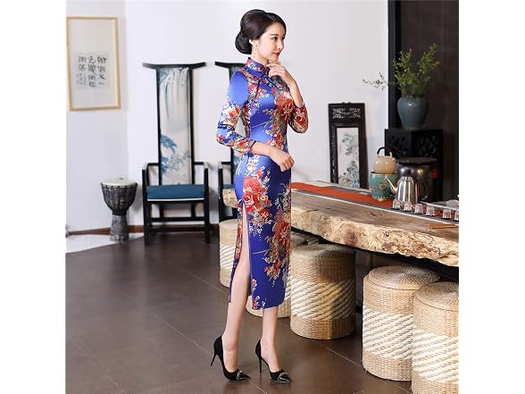 Shanghai Story Women (XL) Long Cheongsam Dress