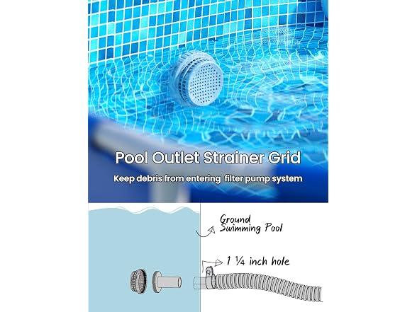 SUMMERBUDDY Above Ground Pool Parts Kit, Inlet