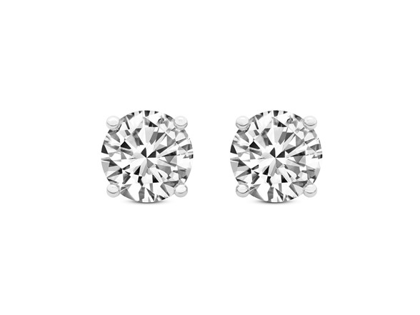 Genuine Crystal Round Stud Earring