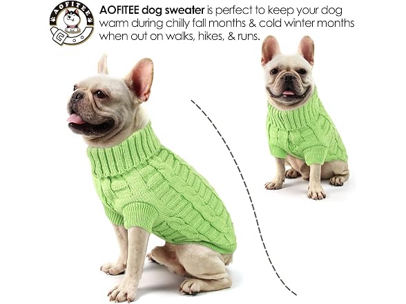 AOFITEE Dog Sweaters for Medium Dogs Girls B