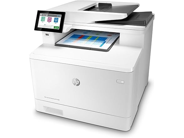 HP Color LaserJet Enterprise M480f Multifunction Duplex Printer, Print, scan, Copy, Fast speeds, Easy Setup, Advanced Security, Best for Small Teams, Ethernet/USB only (3QA55A) (Open Box)