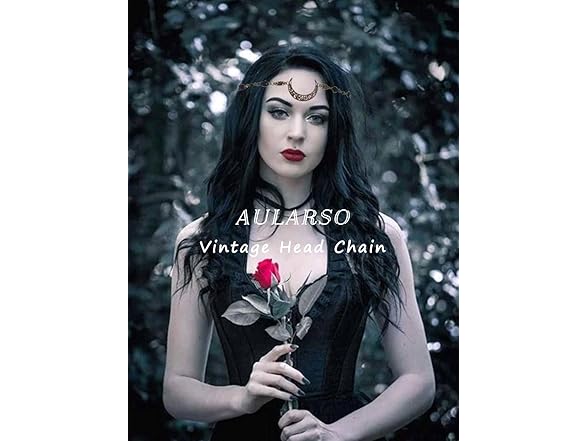 Aularso Vintage Head Chain Crescent Moon