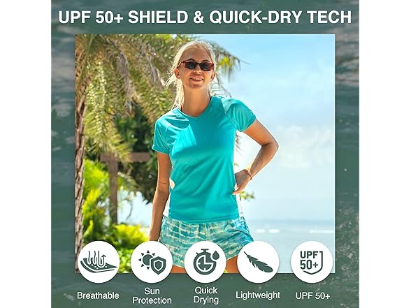 Kanu Surf Women's Rashguard Aqua/White (XXL)