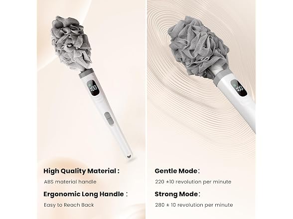 Electric Body Brush Back Scrubber Long