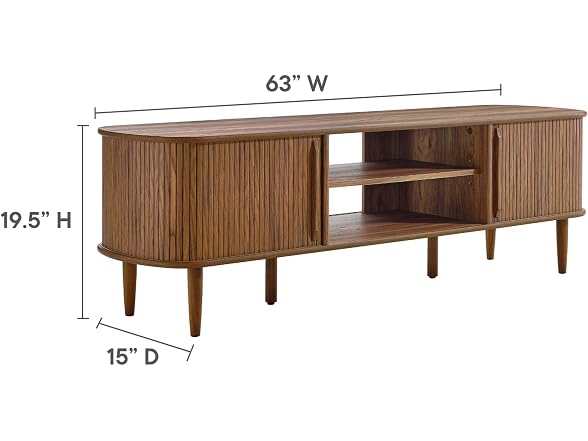 Modway Contour 63" TV Stand, Walnut