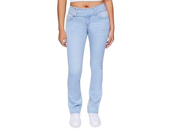 Forever 21 (28) Mid-Rise Jeans Light Denim