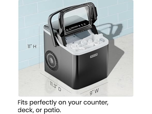 ICEMAN Dual-Size Ice Maker Countertop - Portable