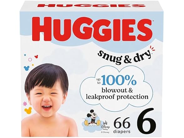 Huggies Snug and Dry Diapers Size 6 66ct