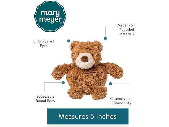 Mary Meyer Stuffed Animal 6-Inches, Sprouts Teddy