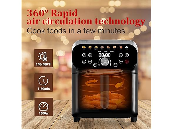 WHUTO Air Fryer,6.2QT 