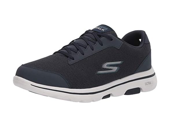 Skechers Men's Gowalk 5 Qualify, Navy/Blue, 10.5 X-Wide