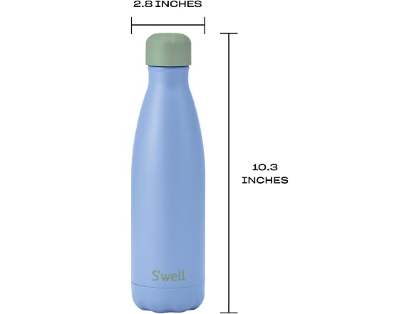 S'well Stainless Steel Water Bottle, 17oz, Chambray