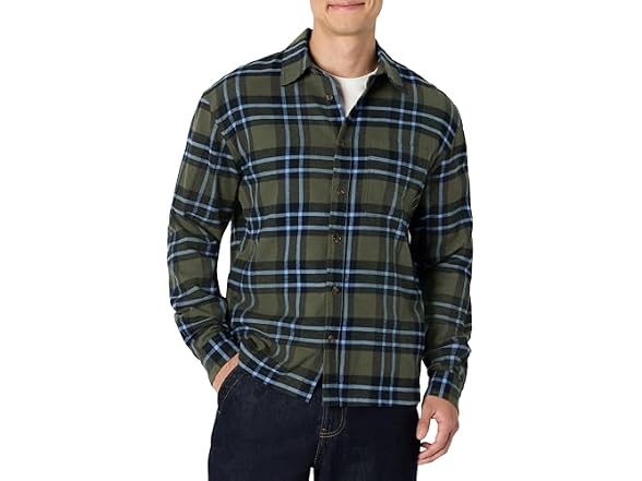 Dark Olive Blue Simple Plaid