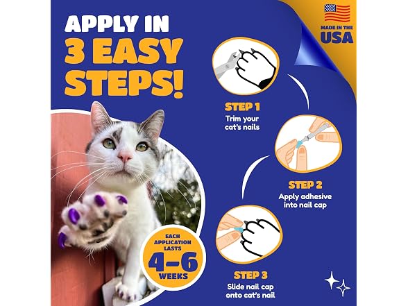 Soft Claws Nail Caps for Medium Cats, 40 Cap