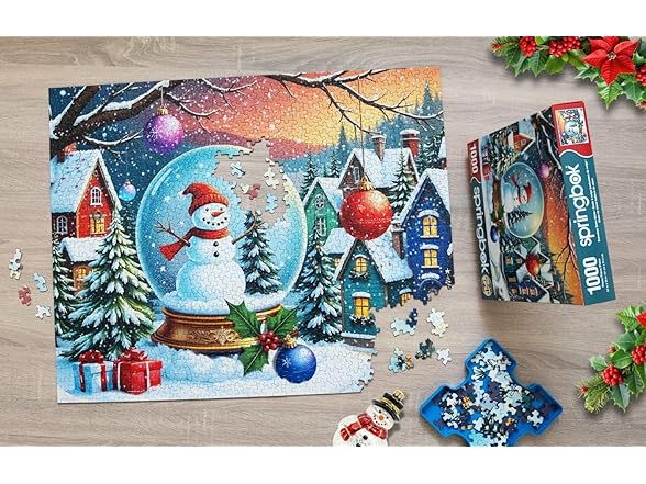 Springbok Snowman Snow Globe 1000 Piece Puzzle