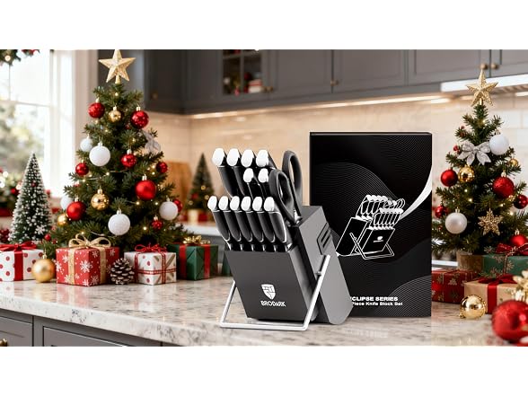 BRODARK 15 Pcs Sharp Knives Set