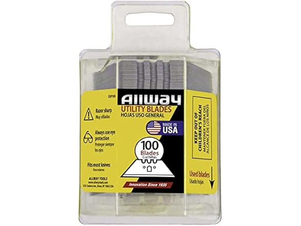 ALLWAY DSP100 Utility Knife Blades 100pk