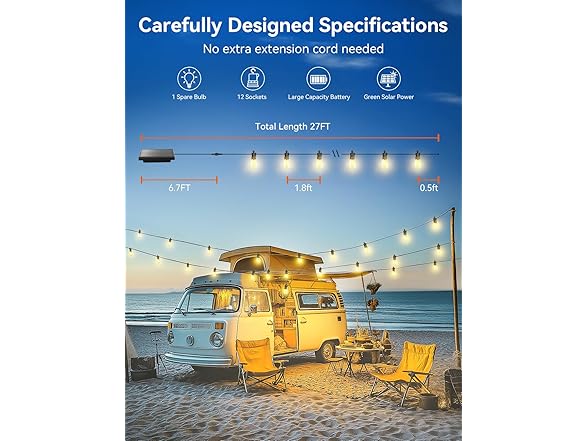 Brightever Solar Powered String Lights