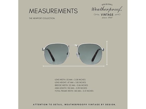 Weatherproof Vintage Designer Sunglasses