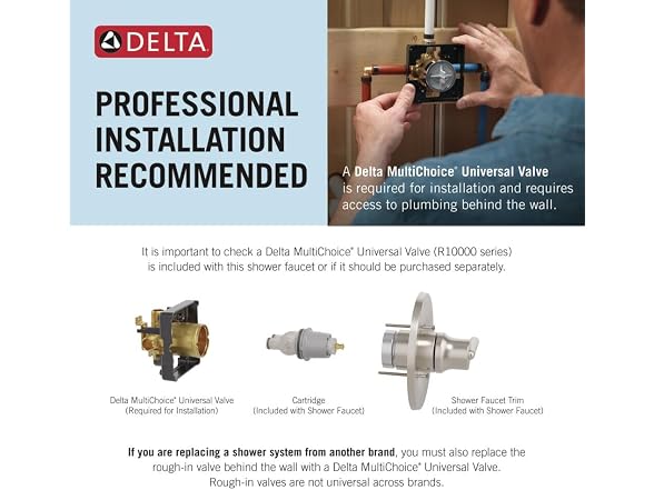 Delta Bonacci 17 Series Dual-Function Rain Shower Faucet Set